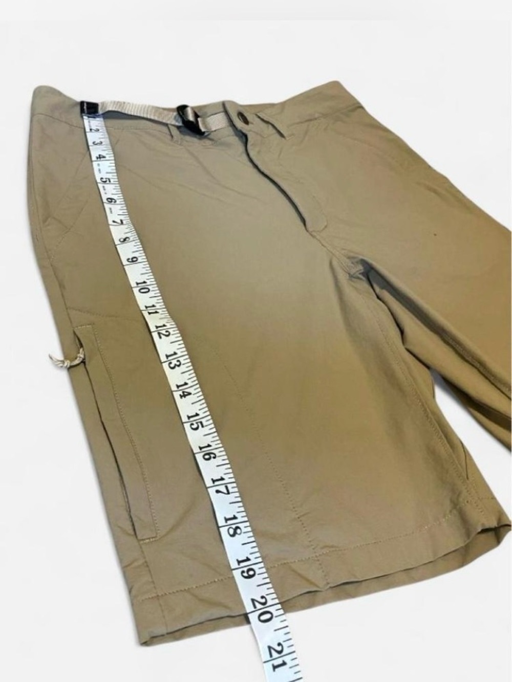 Patagonia Men's Tan Hybrid Shorts with Zip Pocket Adjustable Waist Size 33 - Picture 4 of 8